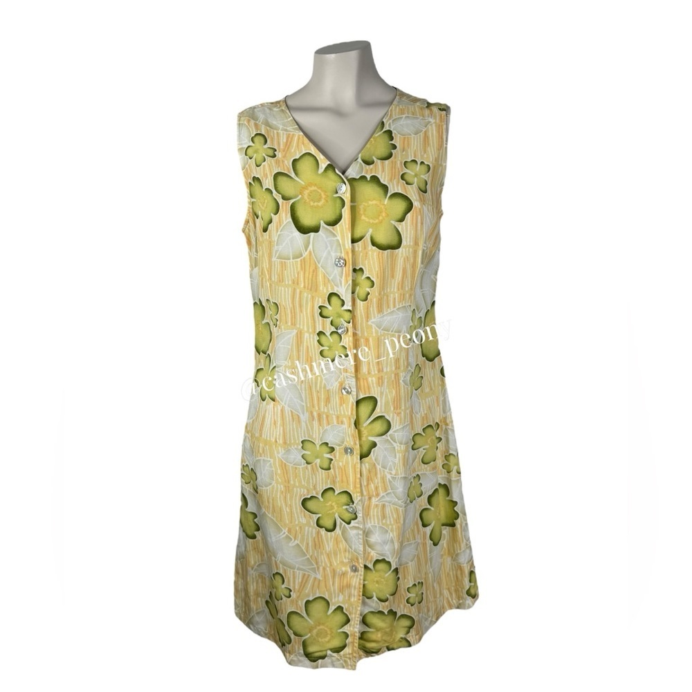 Tommy Bahama Hawaiian Floral Summer Tencel Linen Dress Size 6